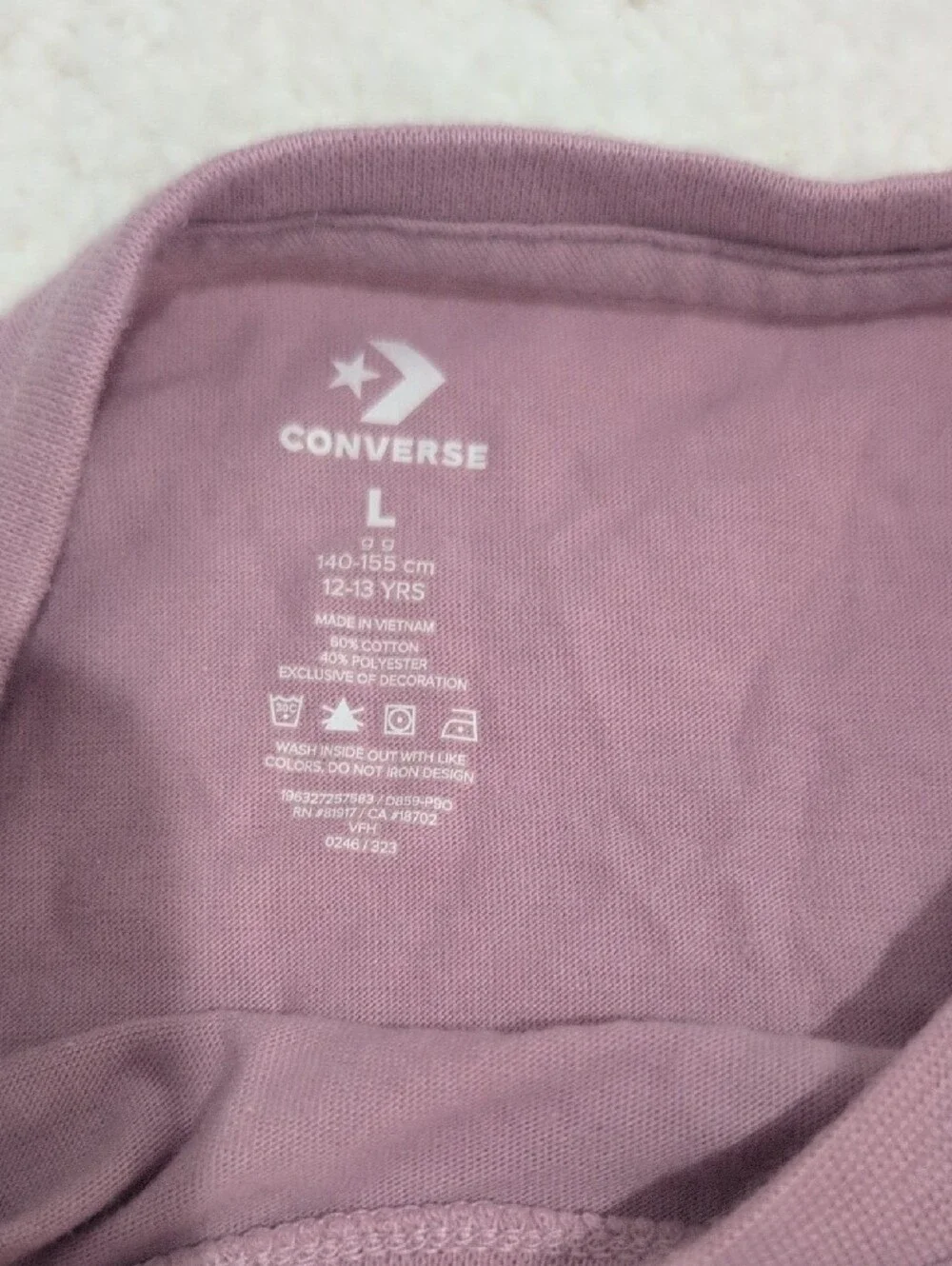Converse Lavender Graphic Short Sleeve Tee